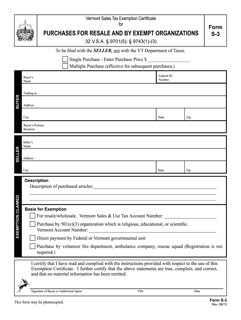 2003 Form VT DoT S 3 Fill Online Printable Fillable Blank PdfFiller