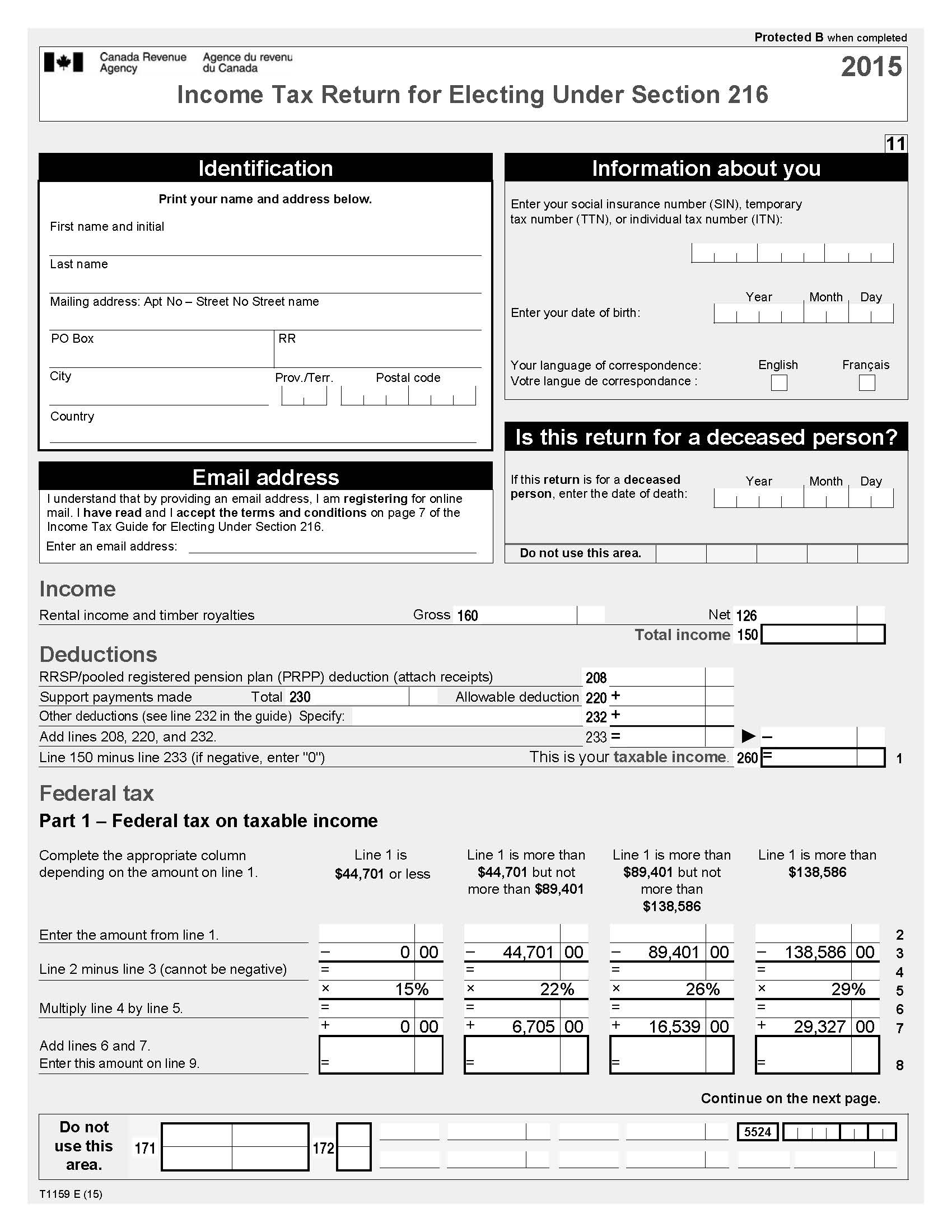 2018 2019 Canadian Non Resident Rental Return S216 Due June 30th 