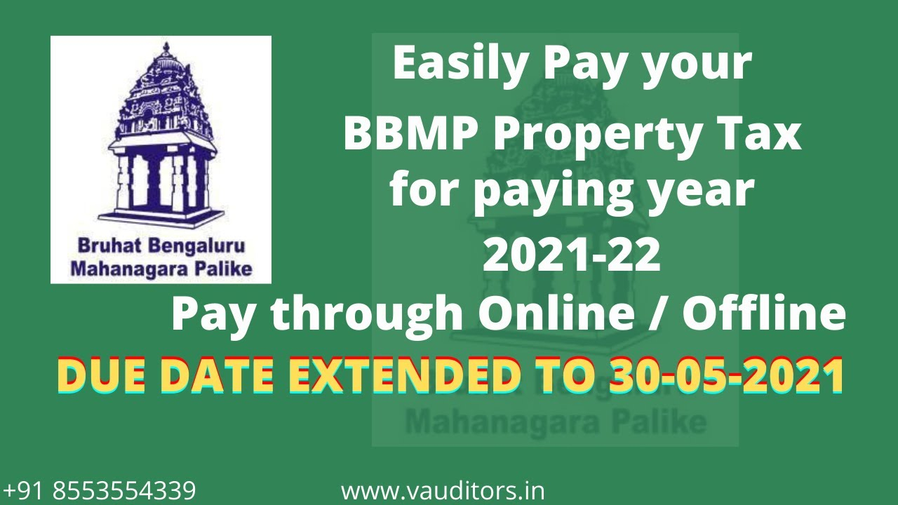 Bbmp Property Tax Online 2021 22 TAXF