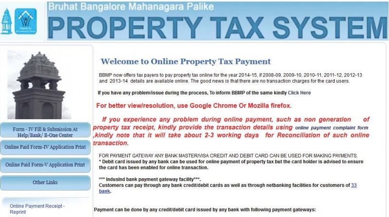 Bengaluru Property Tax Online Payment Hit By Glitches This Year Too