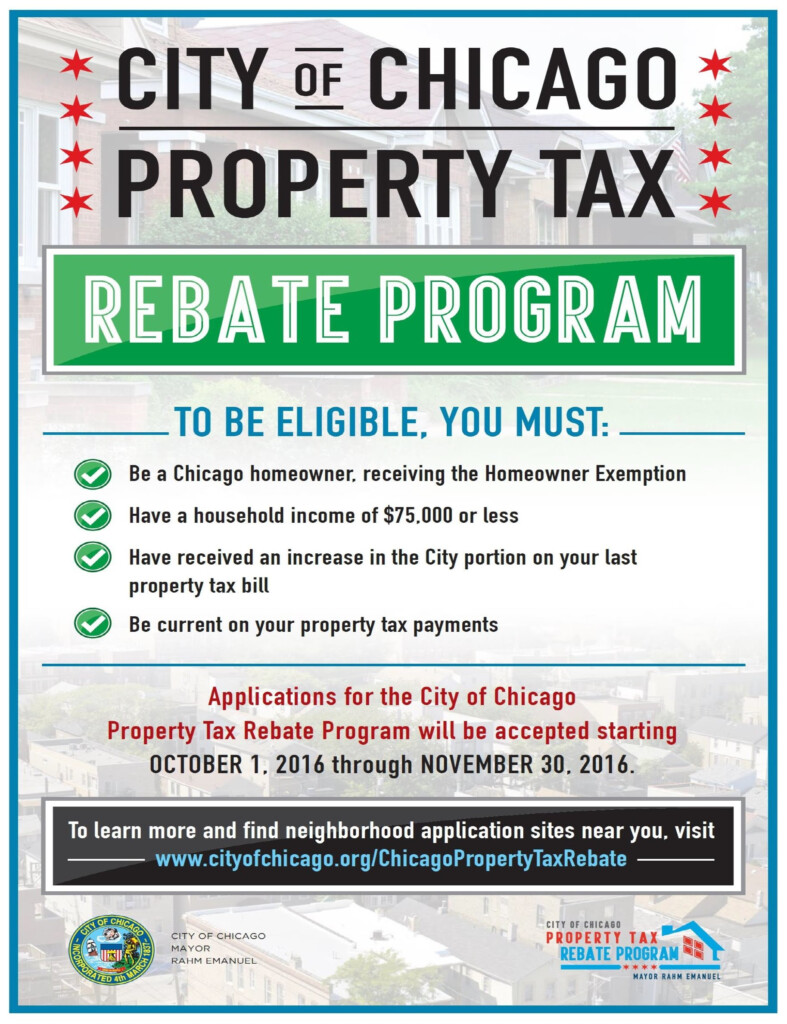 City Of Chicago Property Tax Rebate Program Alderman Jason C Ervin