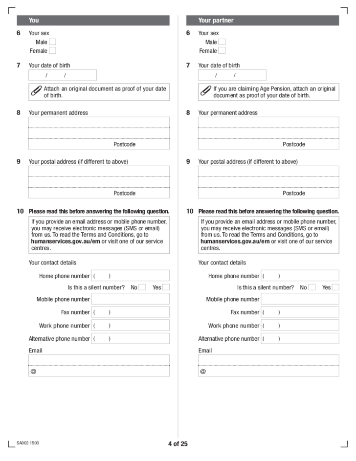 Claim For Age Pension And Pension Bonus Free Download