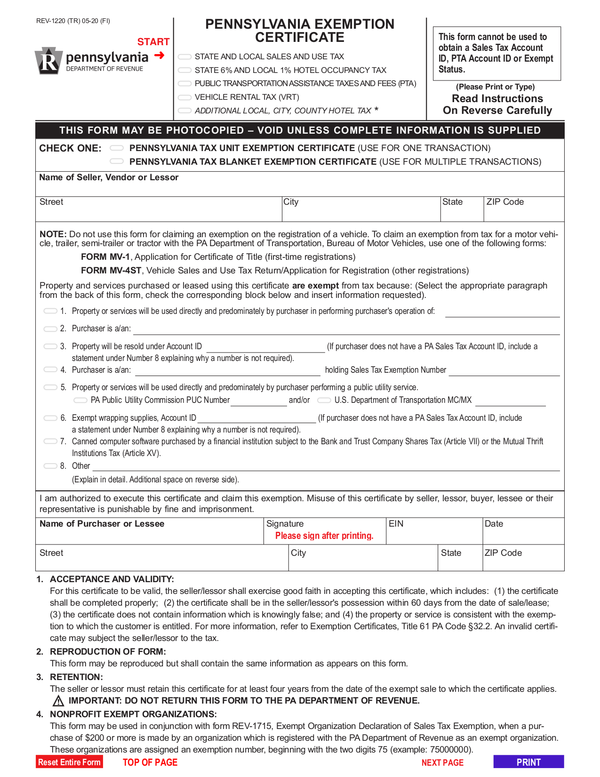 Fill Free Fillable Forms For The State Of Pennsylvania