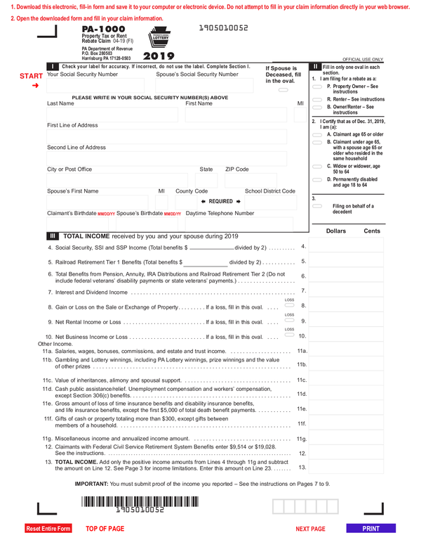 Fill Free Fillable Forms For The State Of Pennsylvania