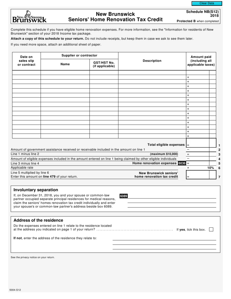 Form 5004 S12 Schedule NB S12 Download Fillable PDF Or Fill Online New 