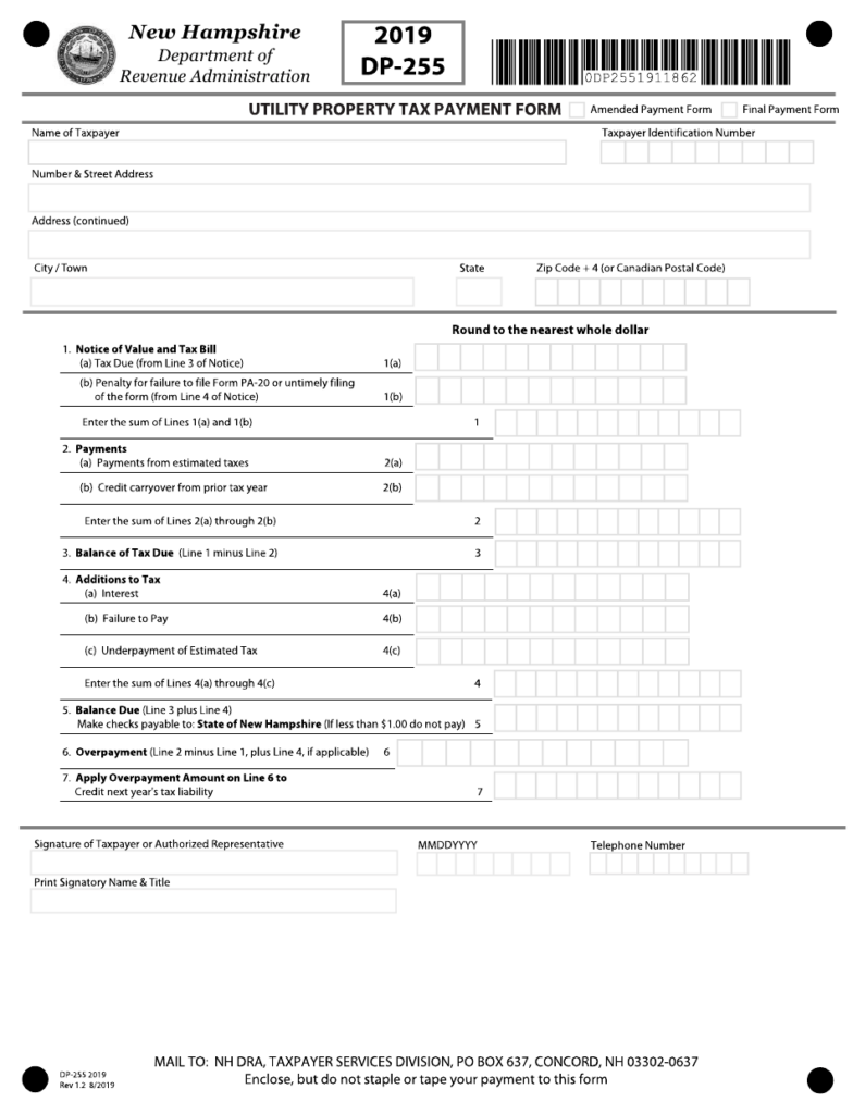 Form DPP 255 Download Fillable PDF Or Fill Online Utility Property Tax 