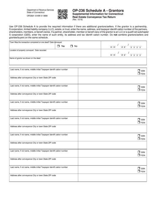 Form Op 236 Schedule A Grantors Supplemental Information For 