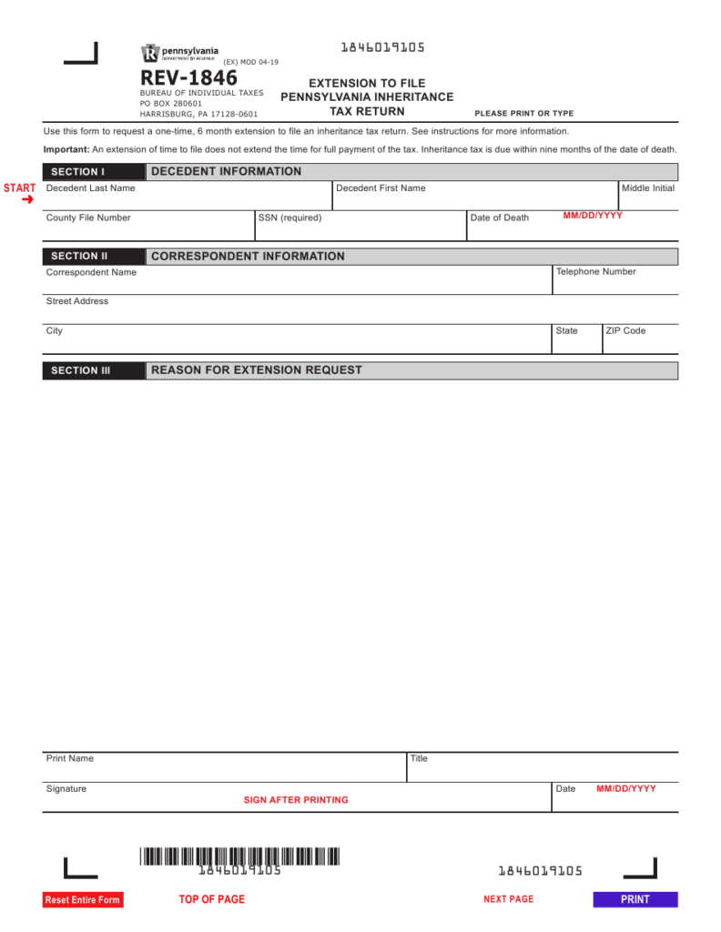 Form REV 1846 Download Fillable PDF Or Fill Online Extension To File 