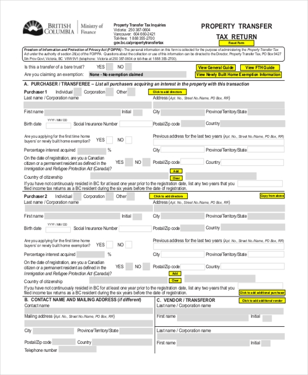 FREE 22 Sample Tax Forms In PDF Excel MS Word