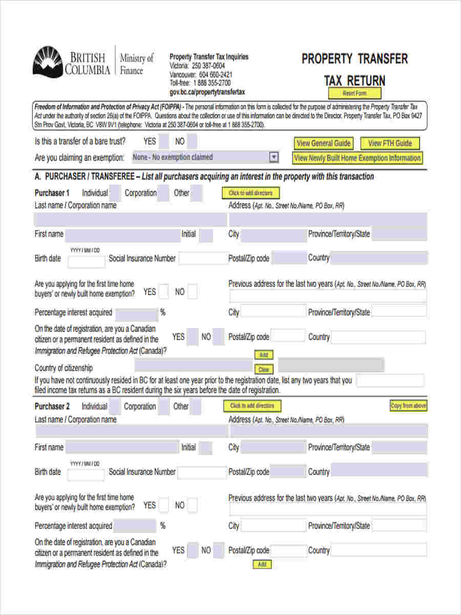 FREE 6 Land Transfer Form Samples In PDF MS Word