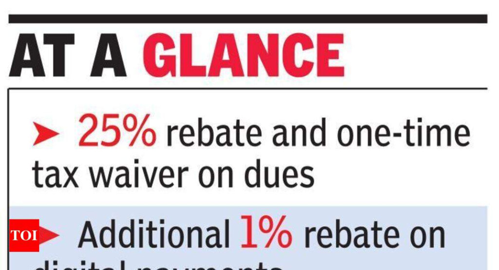 Fresh Rebate Scheme For Property Tax Gurgaon News Times Of India