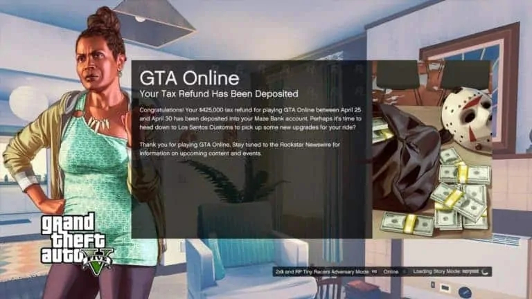 GTA Online Tax Rebates Rolling Out Random Handouts Continue GTA BOOM