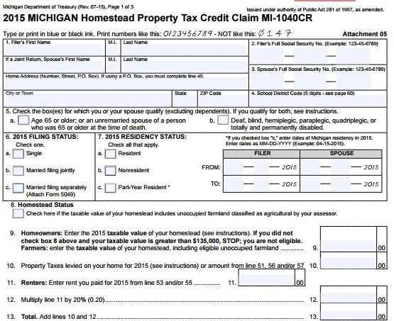 Guide To The Michigan Homestead Property Tax Credit Action Economics