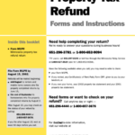 Instructions For Minnesota Property Tax Refund Printable Pdf Download