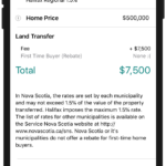 Land Transfer Tax Nova Scotia Canadian Mortgage App