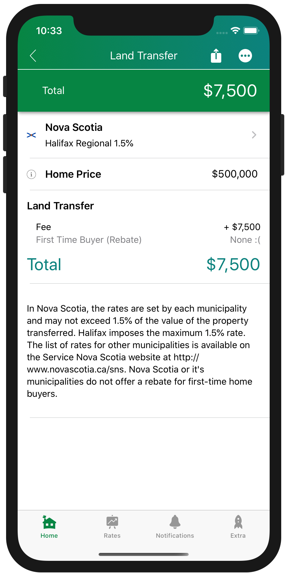 Land Transfer Tax Nova Scotia Canadian Mortgage App