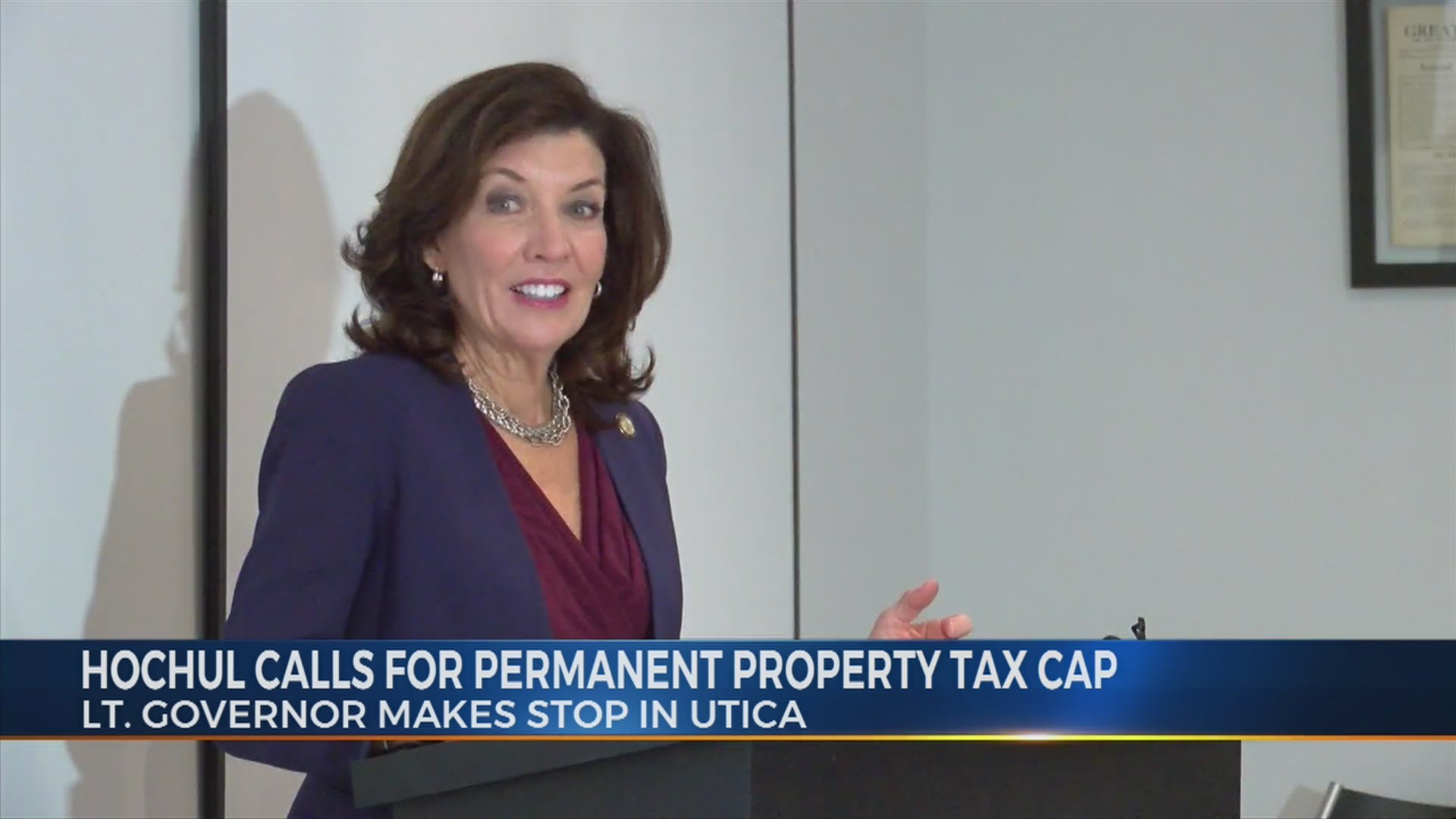 Lieutenant Governor Kathy Hochul Stresses Permanent 2 Property Tax Cap