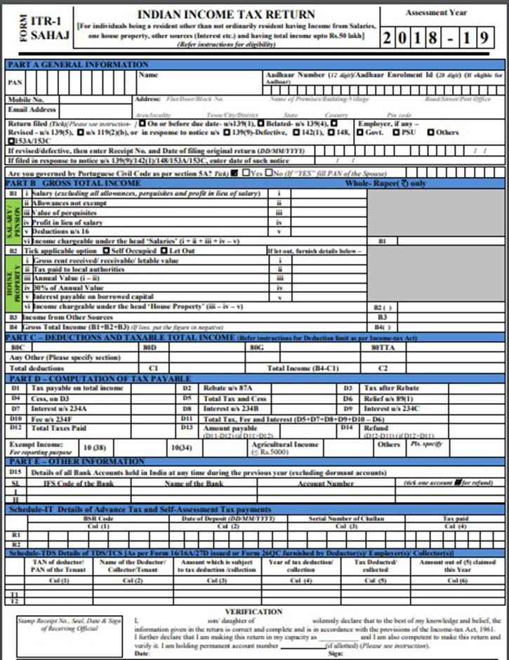 New I T Return Forms Notified Here s How It Is Different And What You 