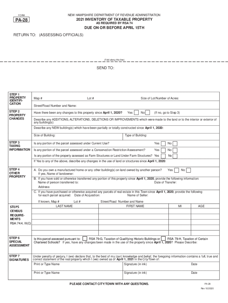 NH PA 28 2021 Fill Out Tax Template Online US Legal Forms