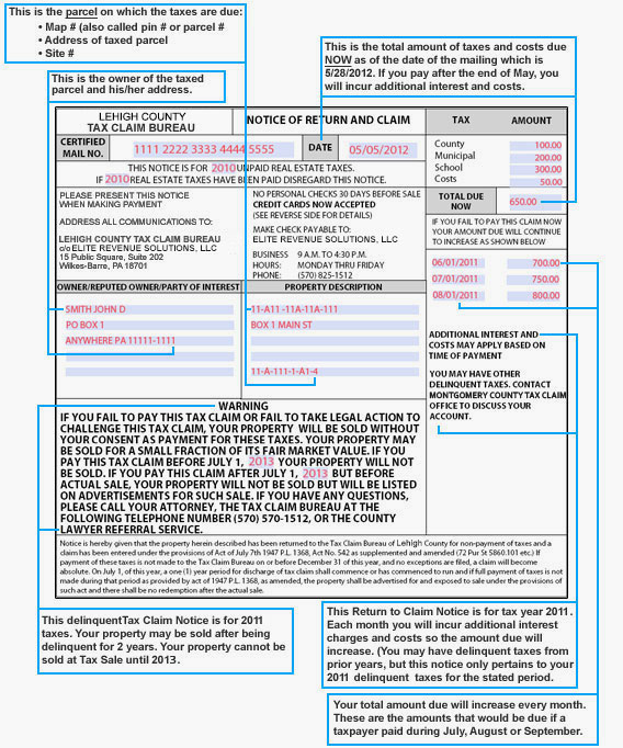 Return To Claim Notice