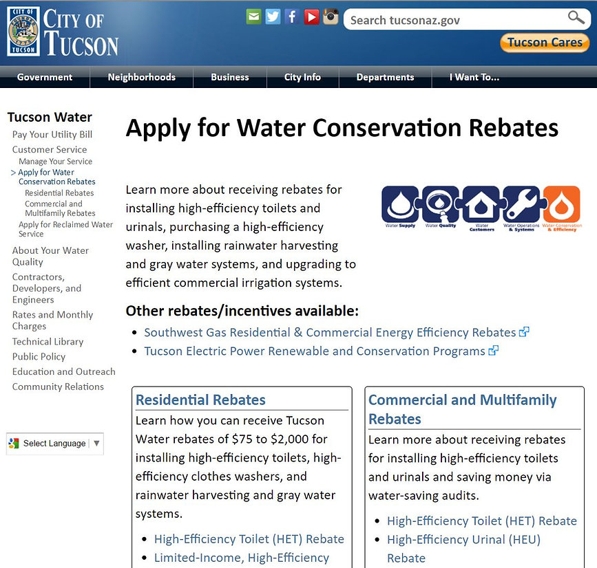 Scottdale AZ Water Rebates