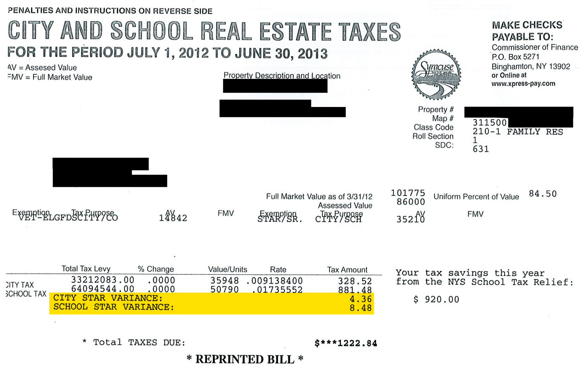 Some Syracuse Property Tax Bills Hide Good News With Mysterious Charges 