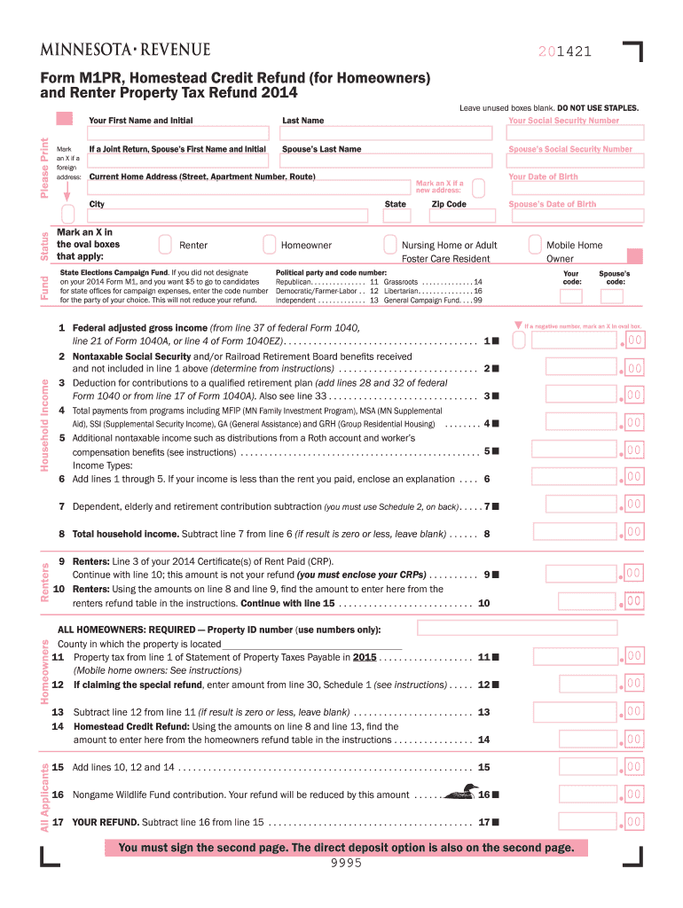 2014 Mn Form Property Tax Fill Out Sign Online DocHub