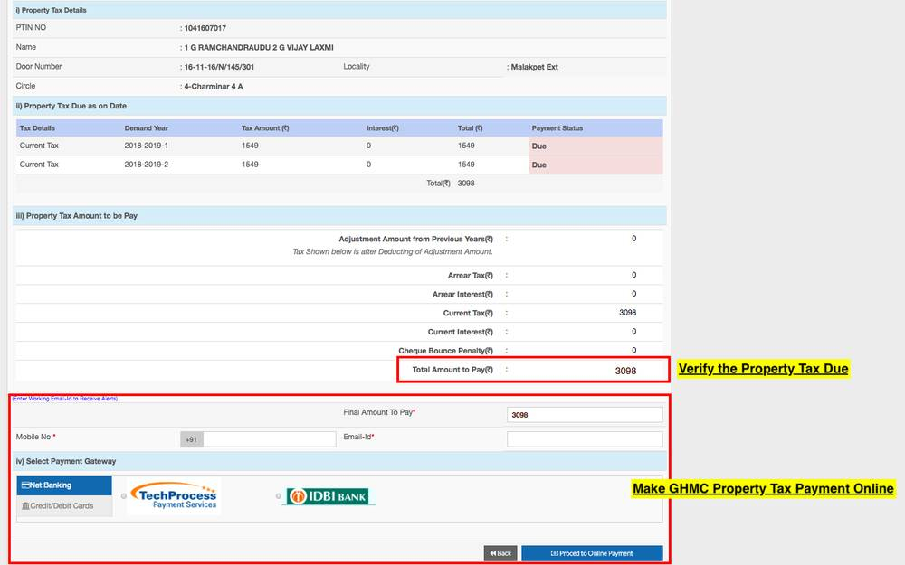 GHMC Property Tax Check Arrears And Pay Online IndiaFilings