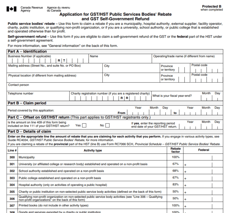 HST Charity Rebate Form Ontario Auction Printable Rebate Form