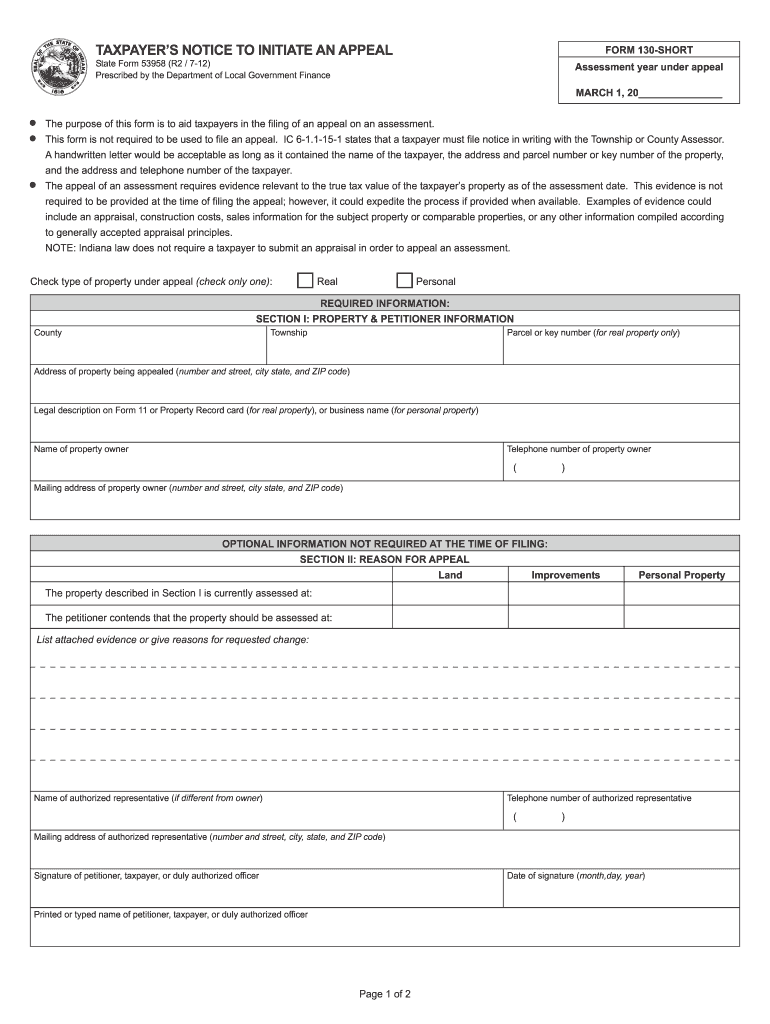 Indiana Form 130 Fill Out Sign Online DocHub