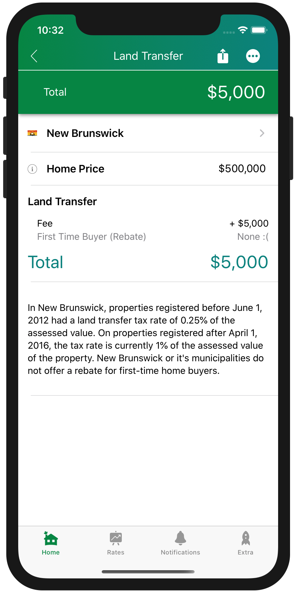 Land Transfer Tax New Brunswick Canadian Mortgage App