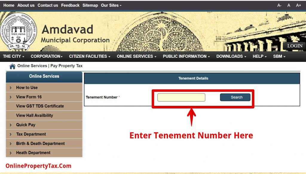 Official Mobile App For Property Tax Payment Ahmedabad AMC Calculator 