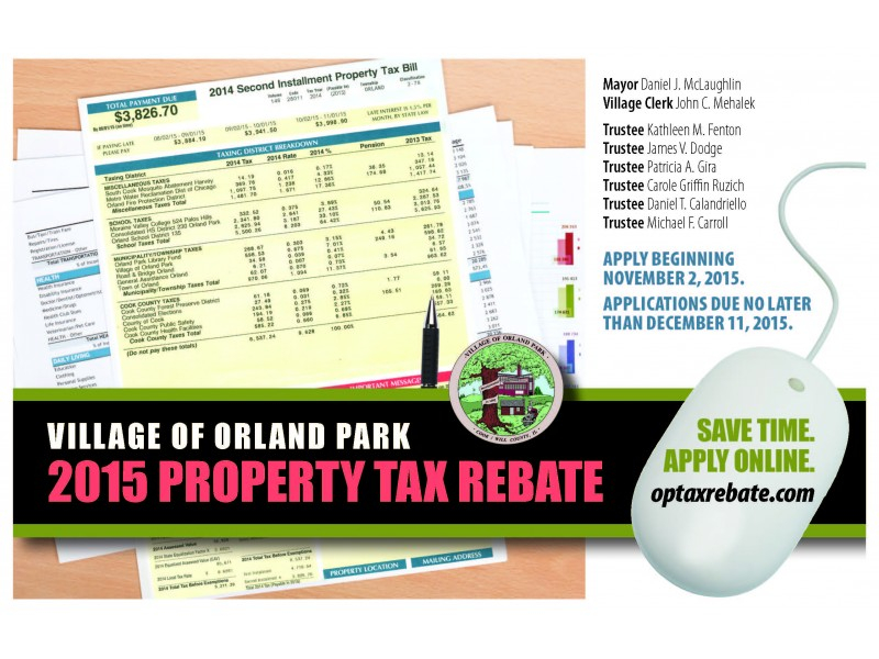 Orland Park Residents Can Now File For Property Tax Rebate Orland 