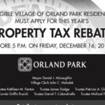 Village Of Orland Park Property Tax Rebate Apps Due December 16