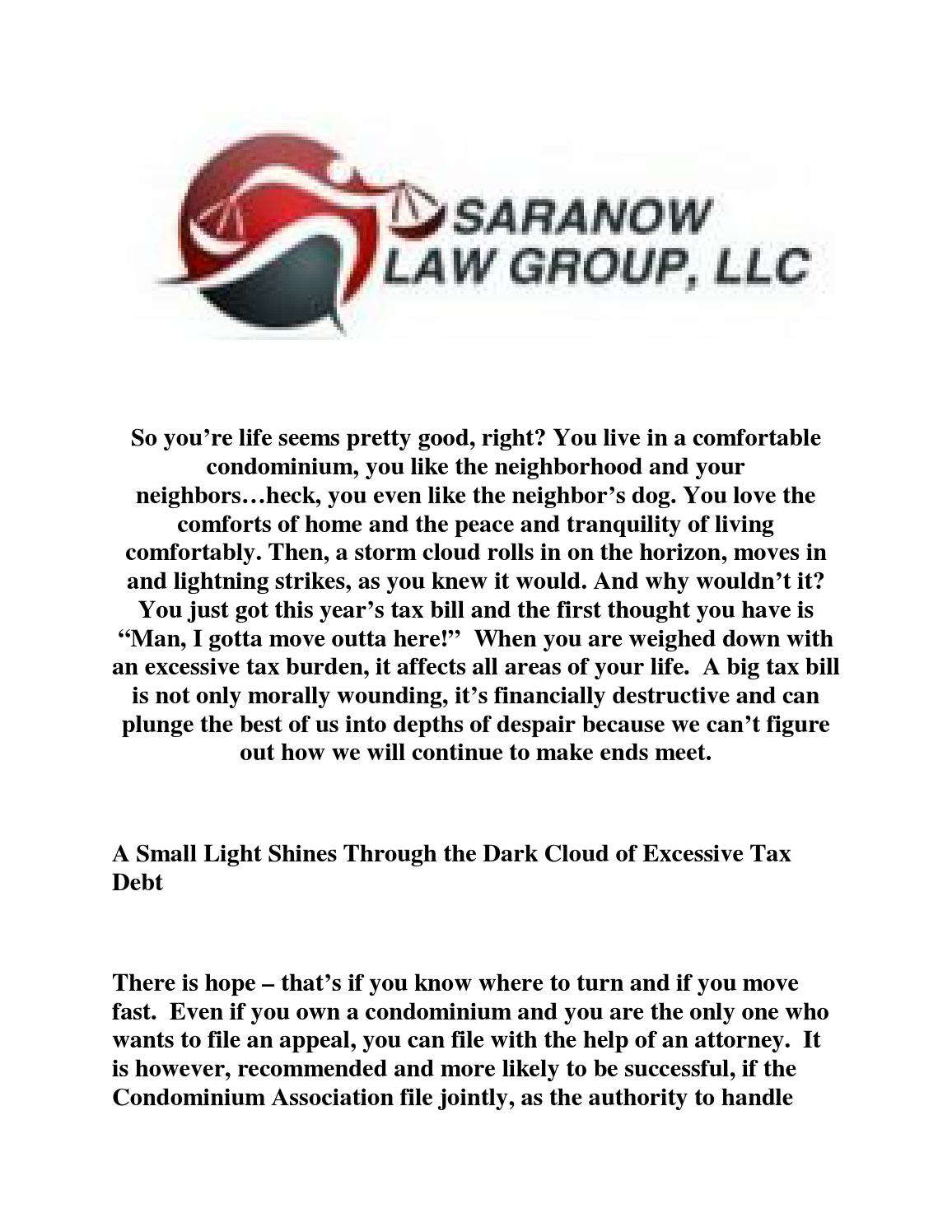 You Must Consider Making Cook County Property Tax Appeal With Saranow 